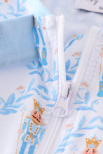 Premium Blue nutcracker print boy romper - ARIA KIDS