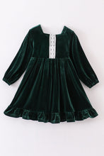 Premium Forest velvet lace girl dress - ARIA KIDS