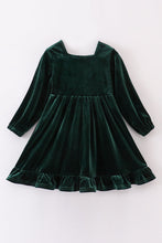 Premium Forest velvet lace girl dress - ARIA KIDS