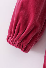 Premium Mauve velvet lace girl bubble - ARIA KIDS