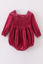 Premium Mauve velvet lace girl bubble - ARIA KIDS