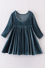 Premium Lake velvet twirl dress - ARIA KIDS