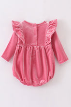 Premium Pink velvet ruffle bubble - ARIA KIDS