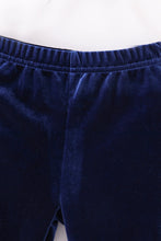 Premium Navy velvet bell pants - ARIA KIDS