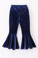 Premium Navy velvet bell pants - ARIA KIDS