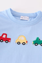 Premium blue vehicle applique boy set - ARIA KIDS
