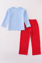 Premium blue vehicle applique boy set - ARIA KIDS