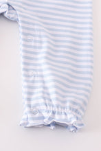 Premium red stripe farm applique girl romper - ARIA KIDS