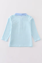 Premium Green stripe turkey embroidery boy top - ARIA KIDS
