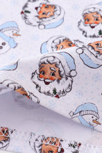 Premium blue christmas santa claus print boy pajama set - ARIA KIDS
