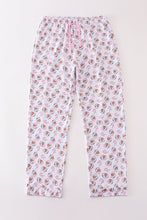 Premium pink christmas santa claus print women pajama pants - ARIA KIDS