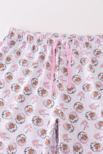 Premium pink christmas santa claus print women pajama pants - ARIA KIDS