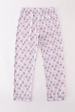 Premium pink christmas santa claus print women pajama pants - ARIA KIDS