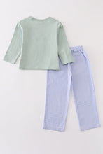 Premium Green cow applique boy set - ARIA KIDS