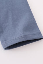 Premium Blue tractor applique boy top - ARIA KIDS