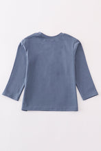 Premium Blue tractor applique boy top - ARIA KIDS