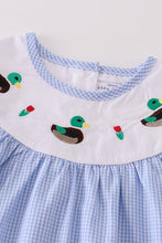 Premium Blue duck embroidery girl dress - ARIA KIDS