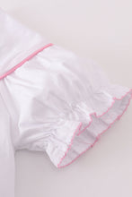 Premium white valentine heart embroidery dress - ARIA KIDS