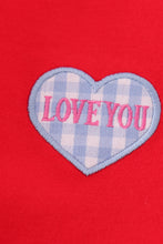 Premium red valentine heart applique dress - ARIA KIDS