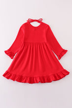 Premium red valentine heart applique dress - ARIA KIDS