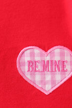 Premium red valentine heart applique girl set - ARIA KIDS