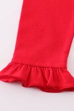 Premium red valentine heart applique girl set - ARIA KIDS