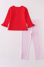 Premium red valentine heart applique girl set - ARIA KIDS