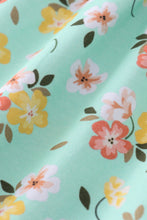Premium green floral cross embroidery dress - ARIA KIDS