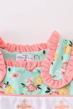 Premium green floral cross embroidery girl bubble - ARIA KIDS