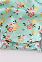 Premium green floral cross embroidery girl bubble - ARIA KIDS