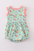 Premium green floral cross embroidery girl bubble - ARIA KIDS