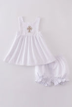 Premium cross embroidery romper - ARIA KIDS