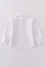 Premium cross embroidery button down long sleeve shirt - ARIA KIDS