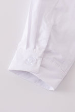Premium cross embroidery button down long sleeve shirt - ARIA KIDS