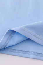 Premium blue bunny embroidery top - ARIA KIDS