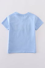 Premium blue bunny embroidery top - ARIA KIDS