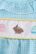 Premium mint bunny egg embroidery gingham bubble - ARIA KIDS