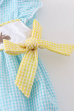 Premium mint bunny egg embroidery gingham bubble - ARIA KIDS