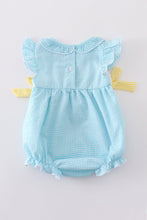 Premium mint bunny egg embroidery gingham bubble - ARIA KIDS