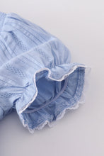 Premium Blue cross embroidery dress - ARIA KIDS