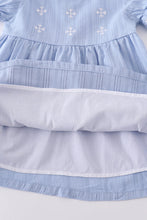 Premium Blue cross embroidery dress - ARIA KIDS