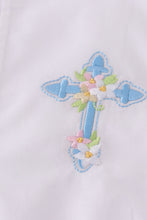 Premium cross embroidery flutter dress - ARIA KIDS