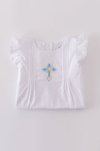 Premium cross embroidery flutter dress - ARIA KIDS