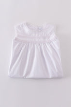 Premium white floral embroidery ruffle dress - ARIA KIDS