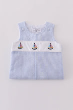 Premium Blue sailboat embroidery jonjon - ARIA KIDS