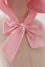 Pink ruffle bow bonnet