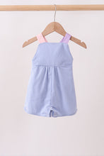 Blue ruffle bow bubble