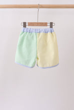 Yellow&green seersucker shorts