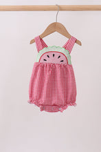 Red watermelon ruffle bubble