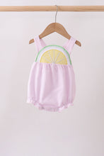 Pink lemon ruffle gingham bubble